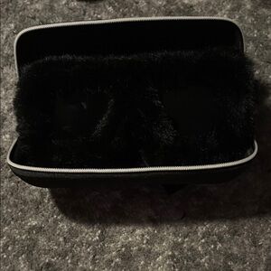 Black Faux Fur Headphones